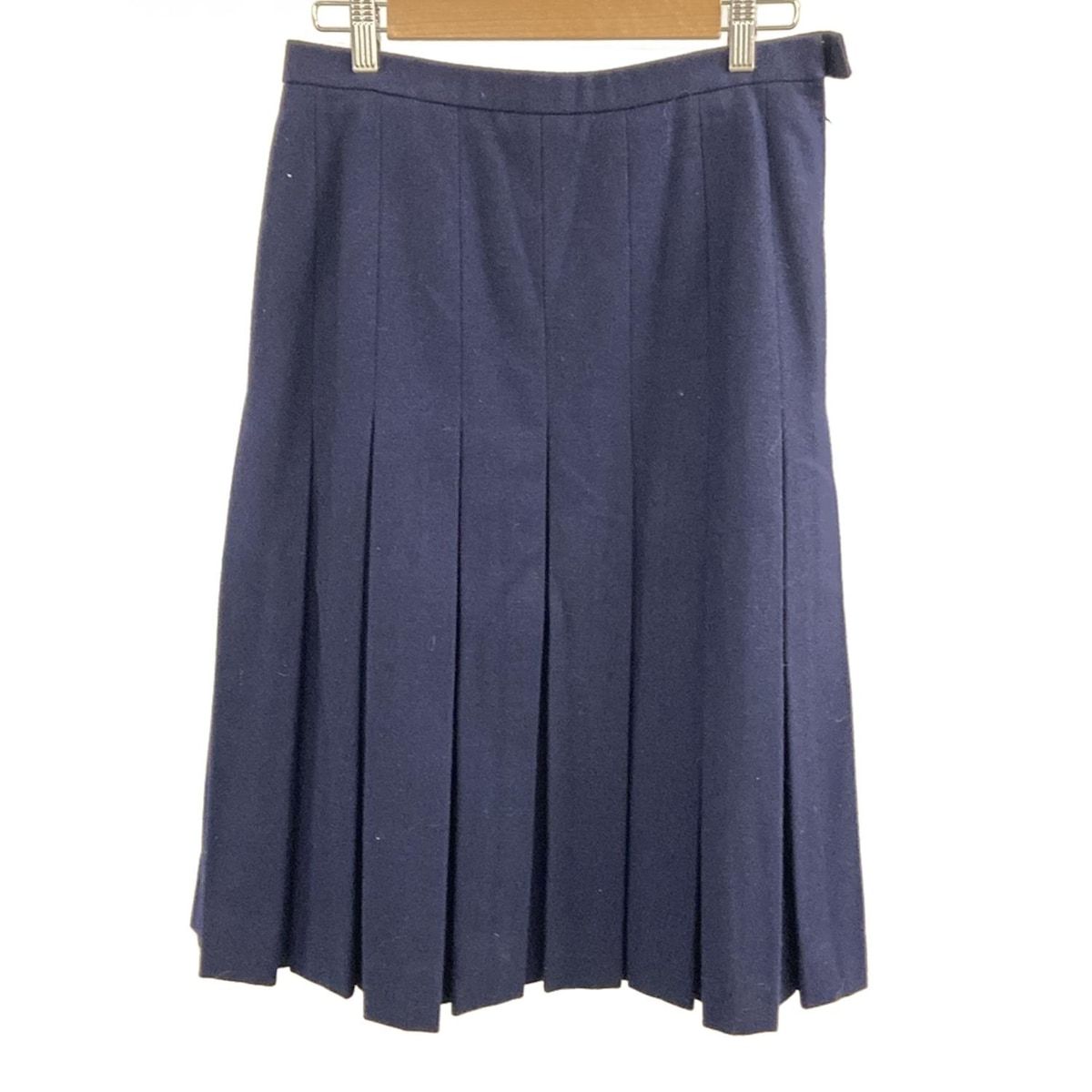 ジバンシー ロングスカート サイズ10 1 2 レディース ネイビー プリーツ