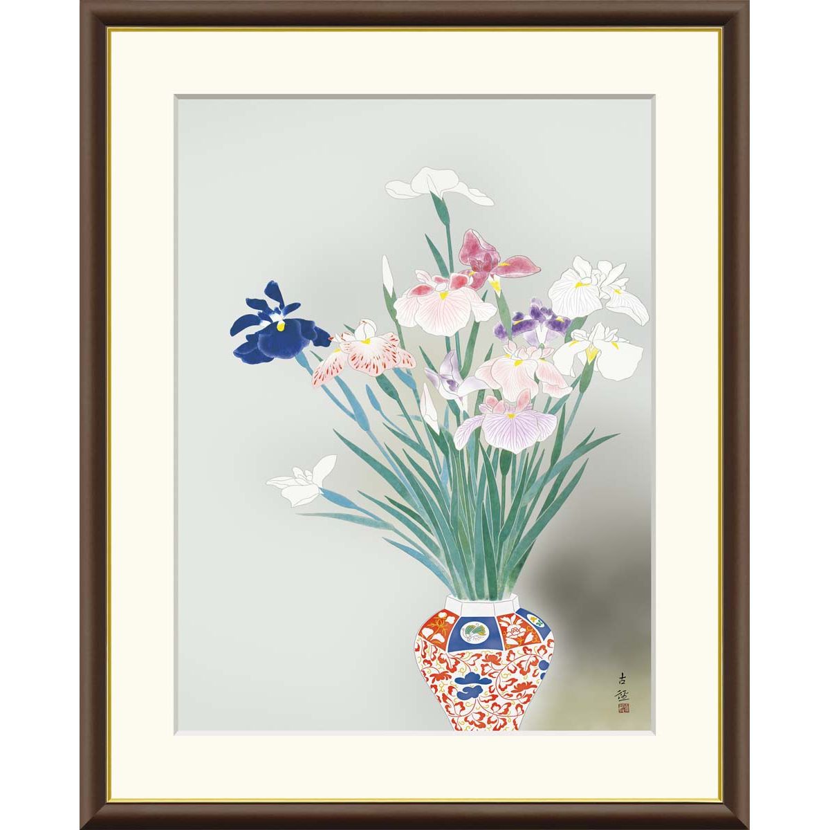 絵画 日本の名画 菖蒲 小林古径 額入り インテリア アート 額絵 高精彩
