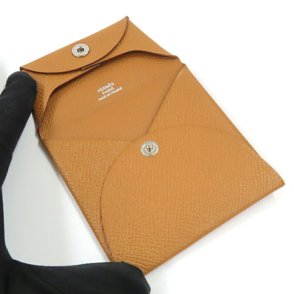 エルメス　未使用バスティア　ケース　ゴールド 名古屋】エルメス バスティア ゴールド エプソン コインケース X刻