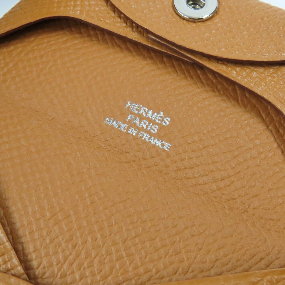 名古屋】エルメス バスティア ゴールド エプソン コインケース X刻