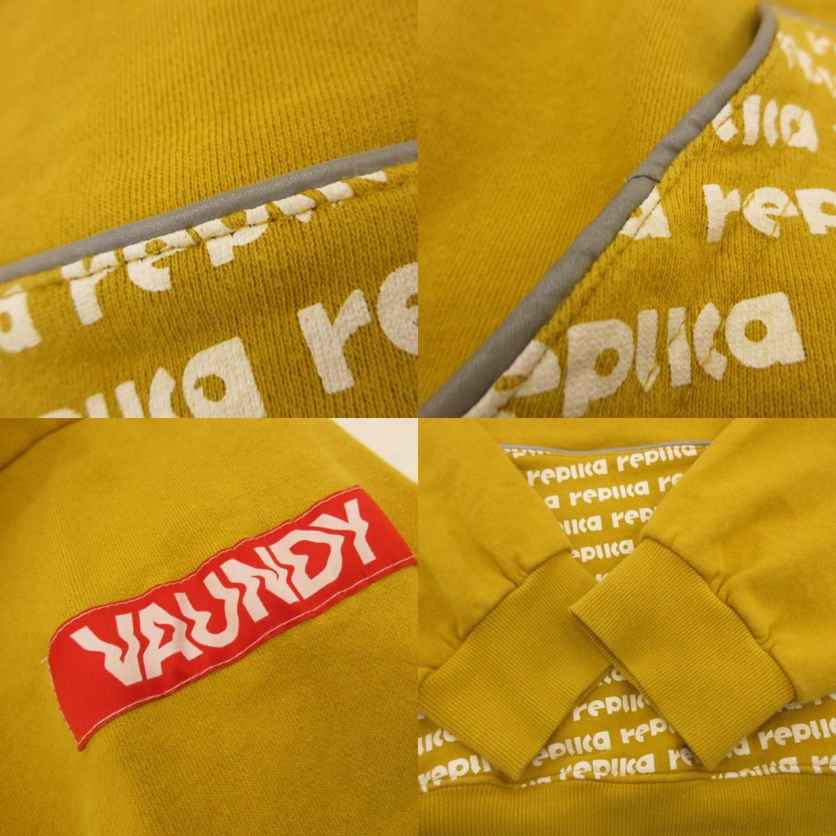 姫路東店】 中古 VAUNDY パーカー Logo Hoodie replica ZERO イエロー 