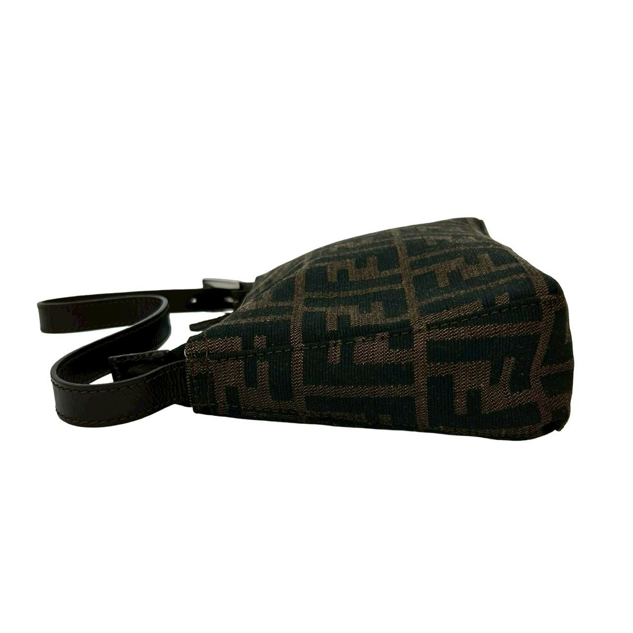 フェンディ ズッカ ショルダーバッグ レザー FF ブラック 未使用保管品 FENDI フェンディ ズッカ FF 柄 レザー 本革 キャンバス