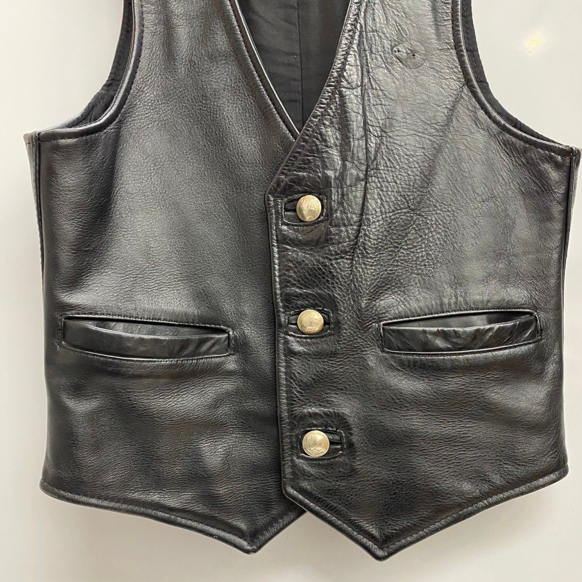 バンソン VANSON レザーベスト USA製 ベスト ブラック 38サイズ 201MT