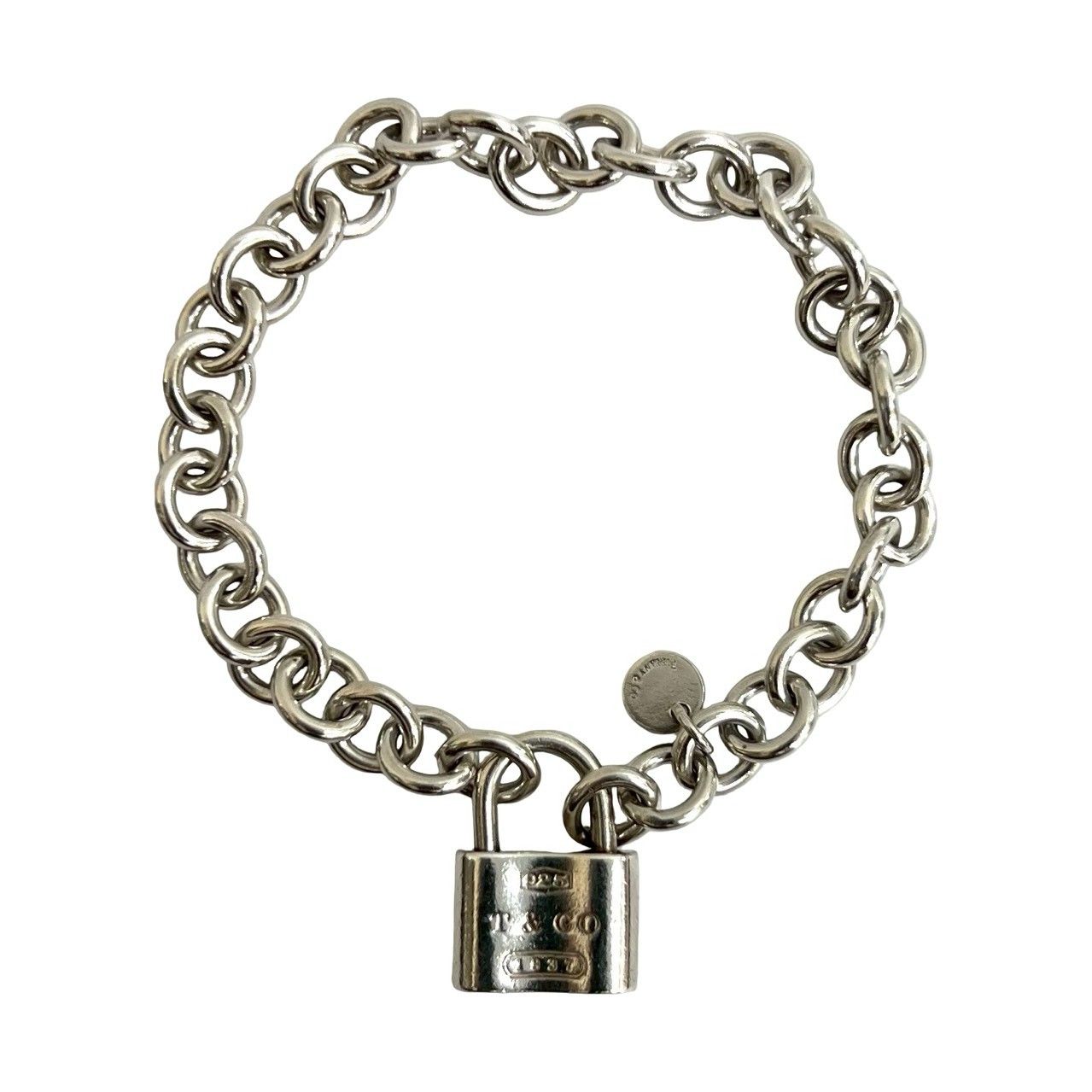 c674 美品　ティファニー　1837 カデナ　ロック　ブレスレット　925 ティファニー カデナロックブレスレット 1837 南京錠 w-29093