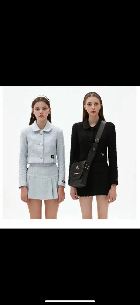 ODD ONE OUT オッドワンアウト ツイード セットアップ 2ピース ブラック トップス M ボトムス