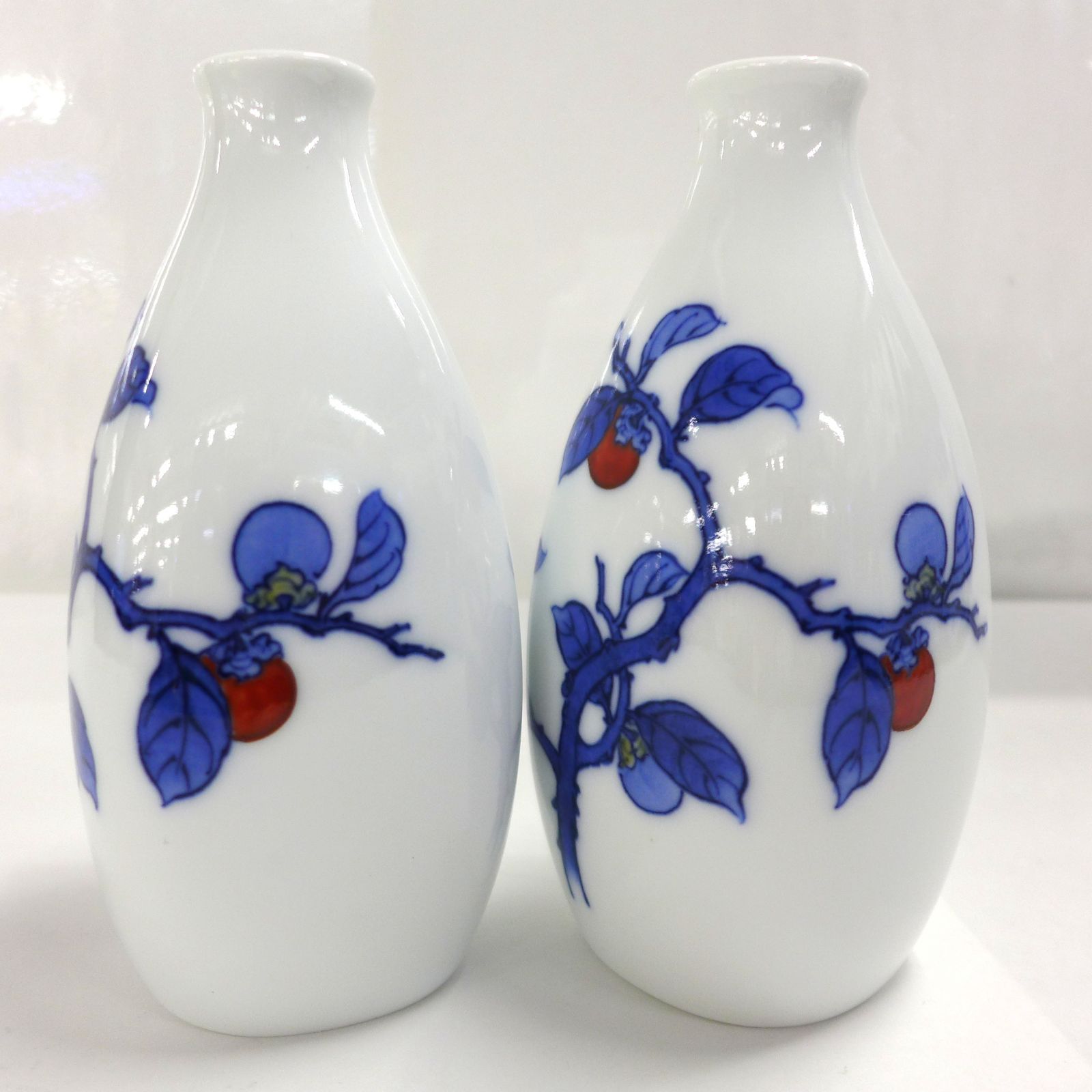 十三代 酒井田柿右衛門 染錦 柿文 酒器揃