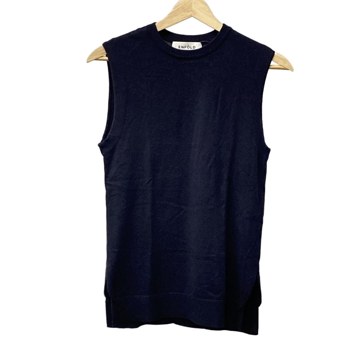 ENFOLD エンフォルド ベスト サイズ36 S レディース ダークネイビー