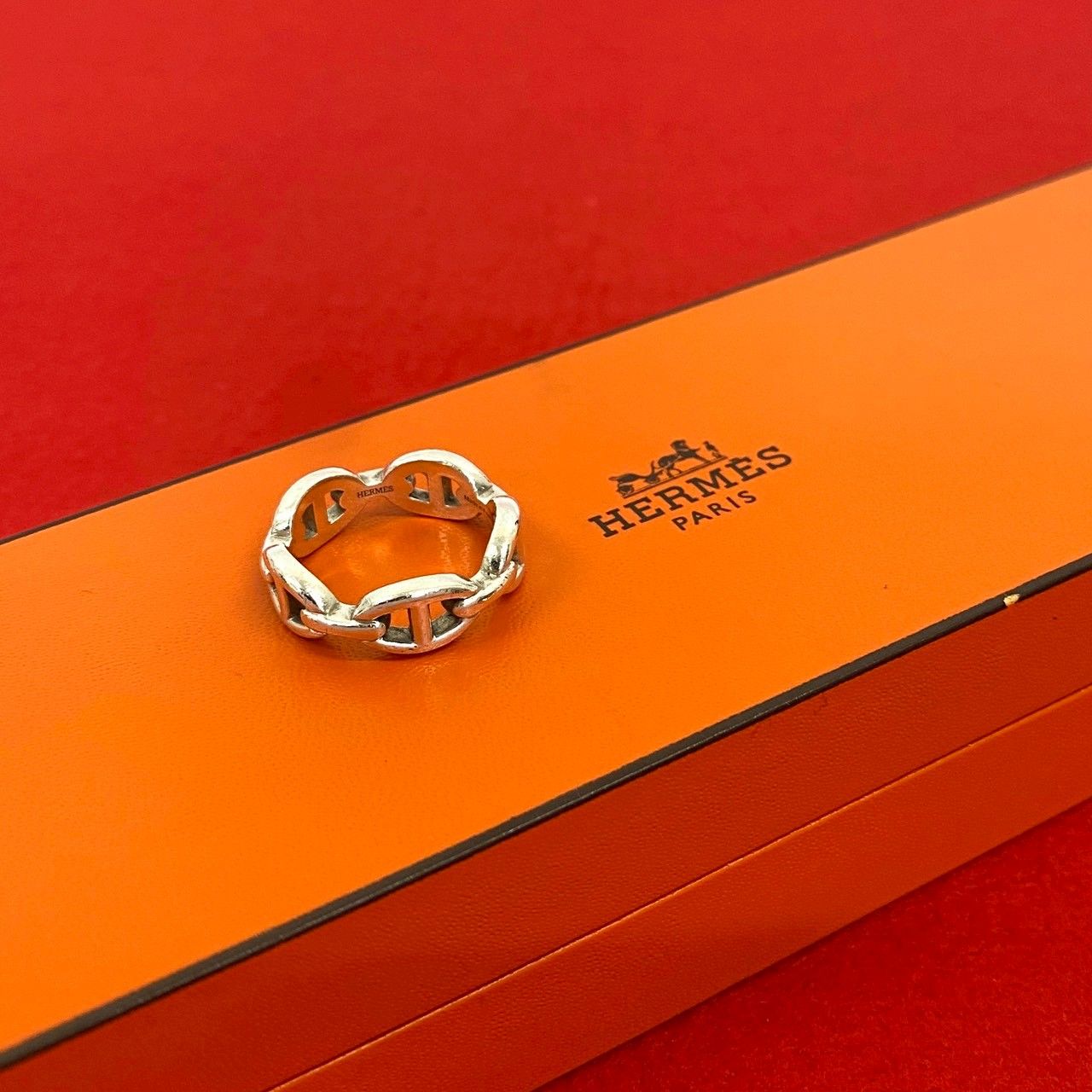 HERMES エルメス シェーヌダンクル アンシェネ リング シルバー925 指輪 17号 アクセサリー 小物 シルバー 36285