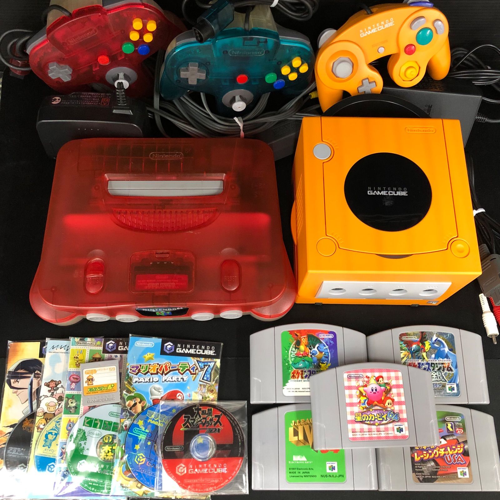 動作品 NINTENDO64 クリアレッド ゲームキューブ オレンジ 本体
