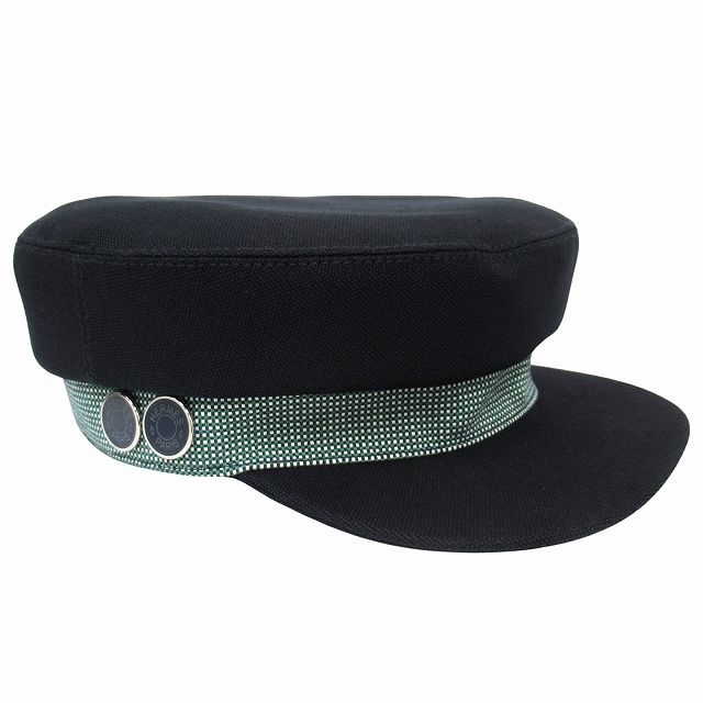 ♥ エルメス HERMES Cavale Pop カヴァル ポップ キャスケット マリン キャップ 帽子 セリエロゴ サイズ58 ブルーニュイ レディース