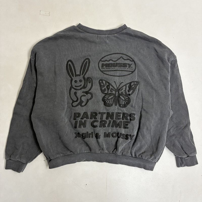 ◇ X-girl エックスガール スウェット moussy コラボ トレーナー