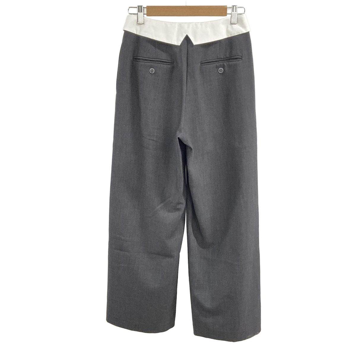 TAM ヴィヴィアンタム パンツ サイズ38 M レディース ダークグレー 白 フルレングス