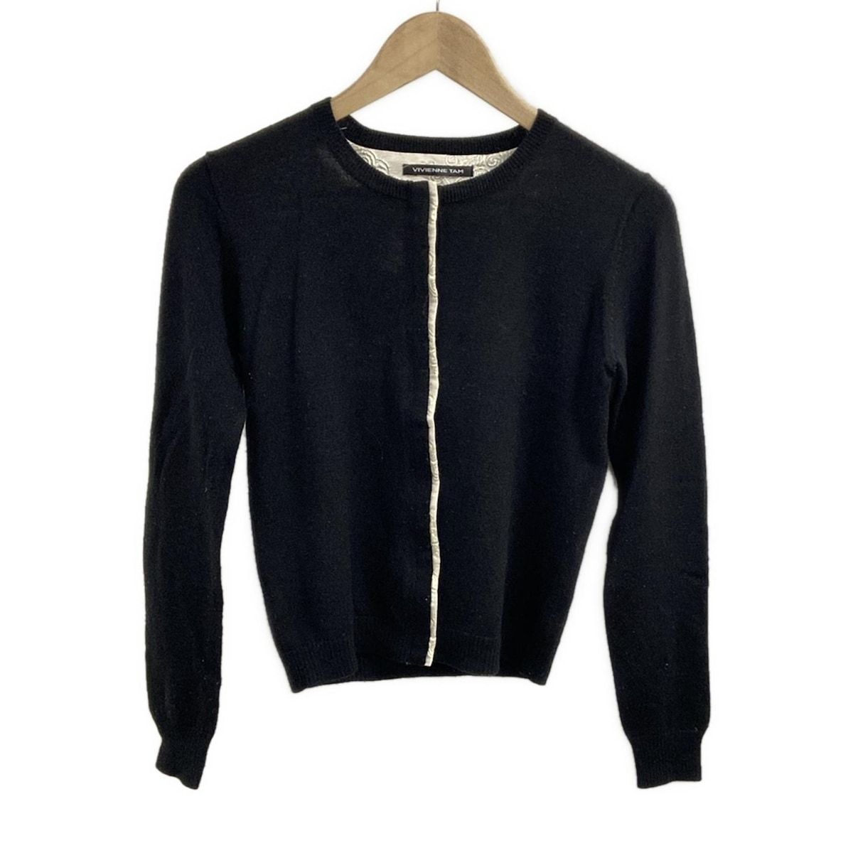 TAM ヴィヴィアンタム カーディガン サイズ0 XS レディース 黒 白 長袖