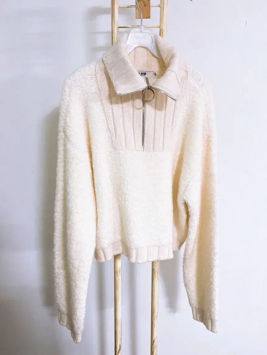 モンヴィンテージ M SJYP レディース クロップド フリース ハイネック ルーズフィット 長袖ニット