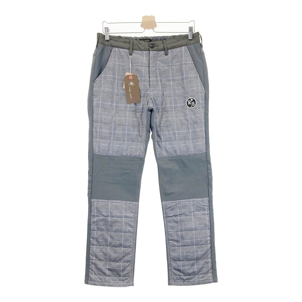 サイズ M ROUGH SWELL ラフアンドスウェル 2025年モデル 裏起毛 中綿パンツ グレンチェック柄 グレー系 ゴルフウェア メンズ ストスト