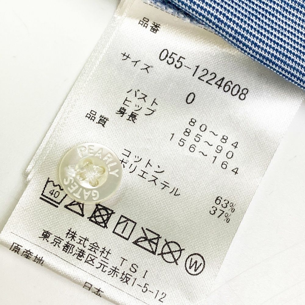 サイズ：0 PEARLY GATES パーリーゲイツ 半袖ポロワンピース 総柄