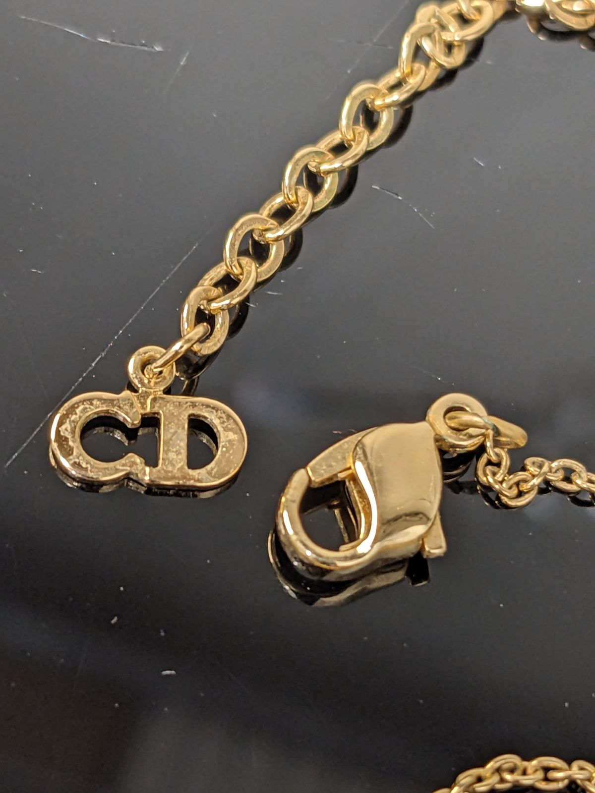 Dior◇ ネックレス ハート CDロゴ ゴールド アクセサリー - メルカリ