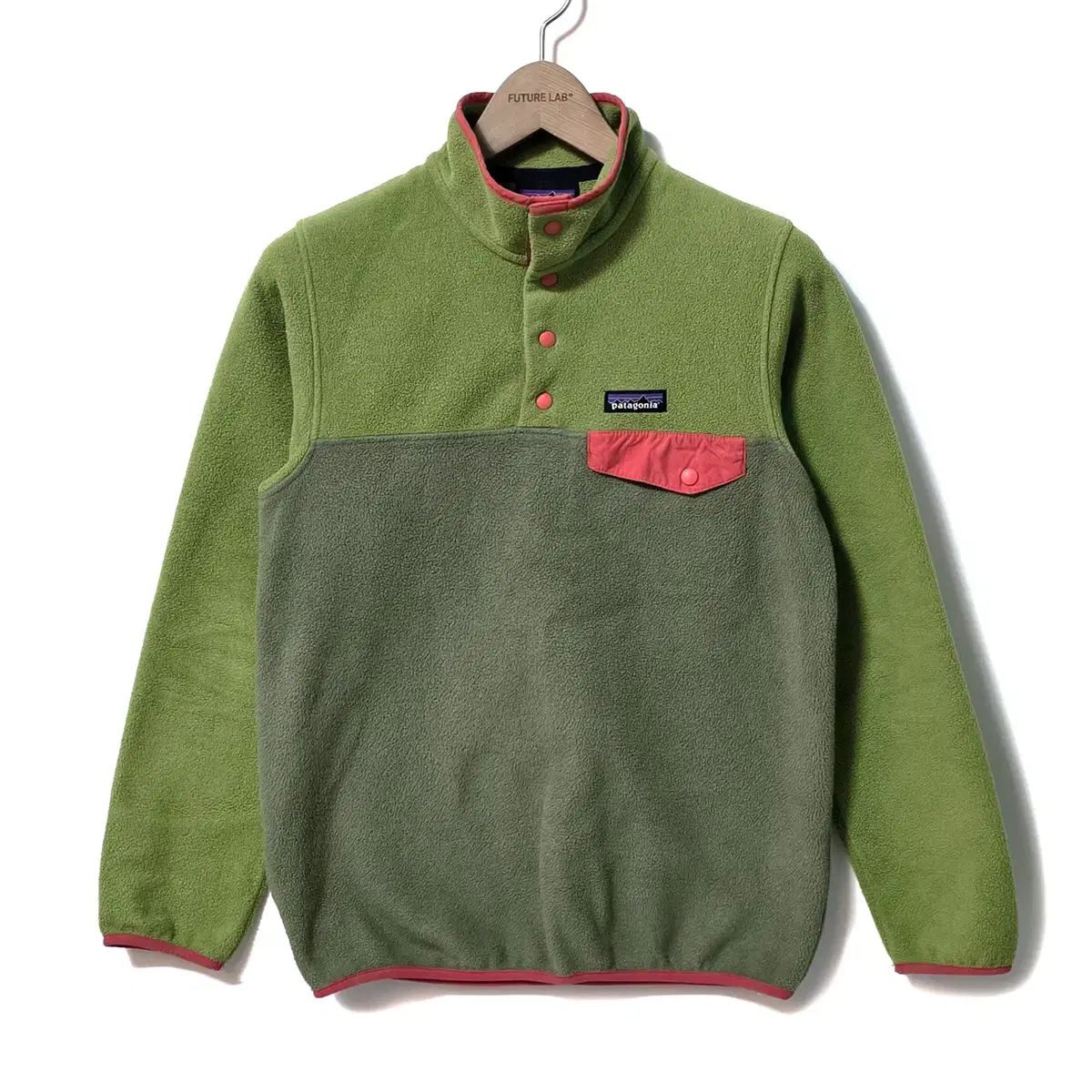 W XS パタゴニア Synchilla シンチラ スナップ Tシャツ グリーン