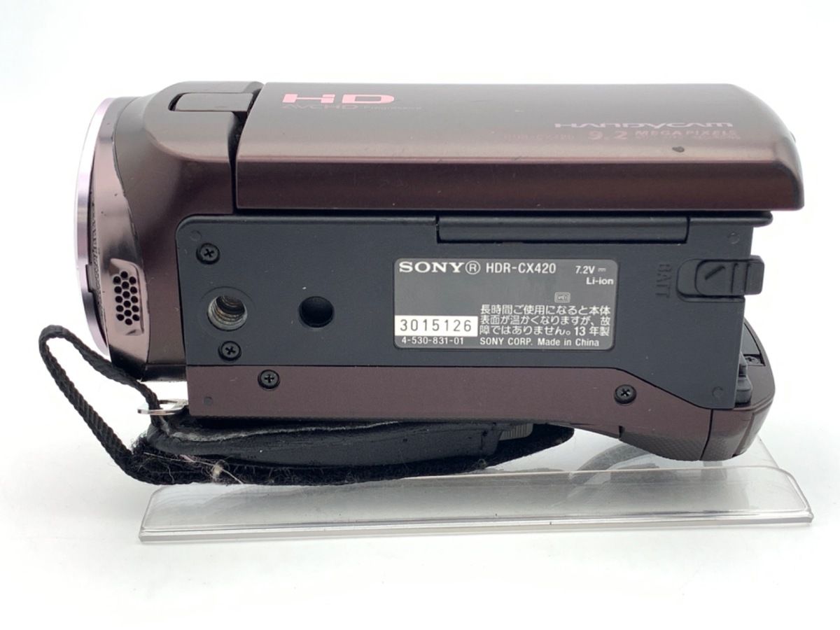  並品 ソニー HDR CX 420 ボルドーブラウン ビデオカメラ本体 ビデオカメラ