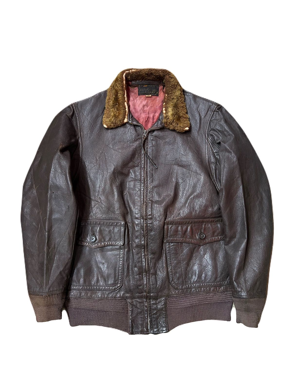 40‘s US NAVY M 422 A Flight Jacket H L BLOCK N 288 s 416 Red liner