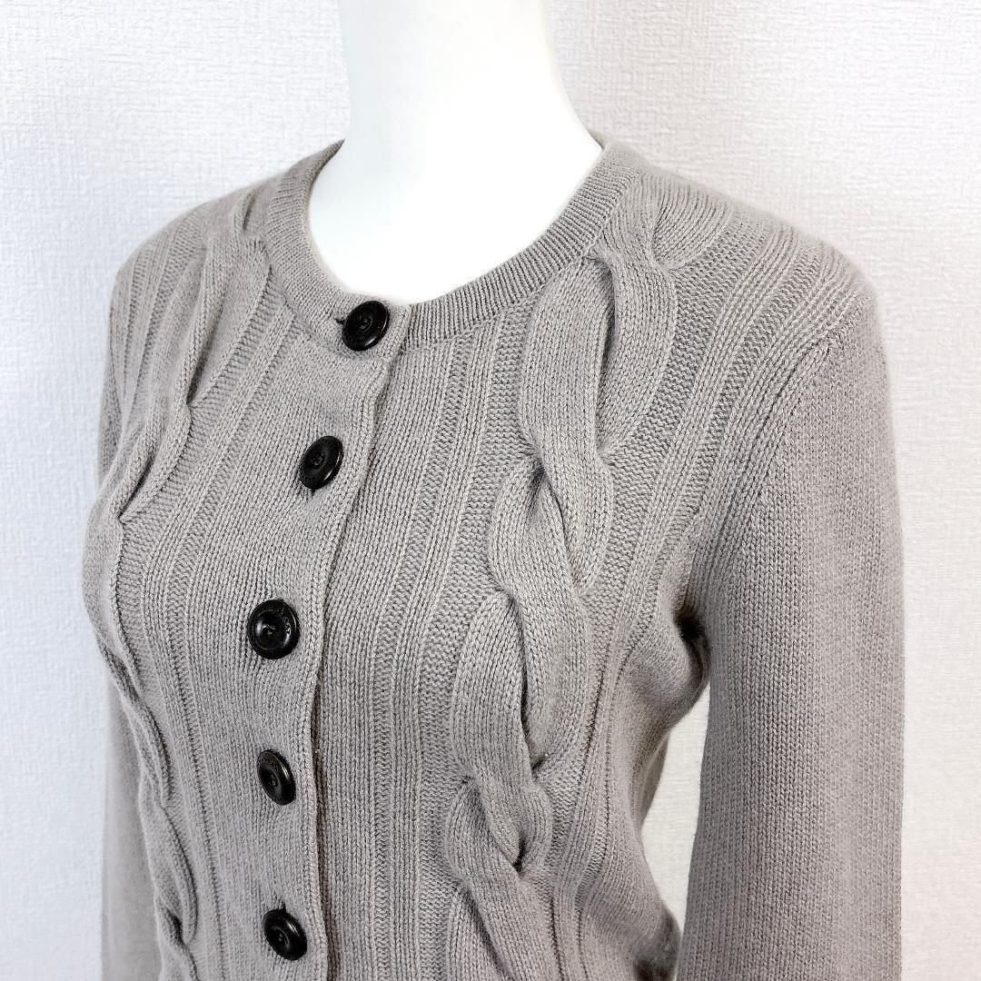 美品BURBERRY LONDON カーディガン カシミヤ混 1 ケーブルニット