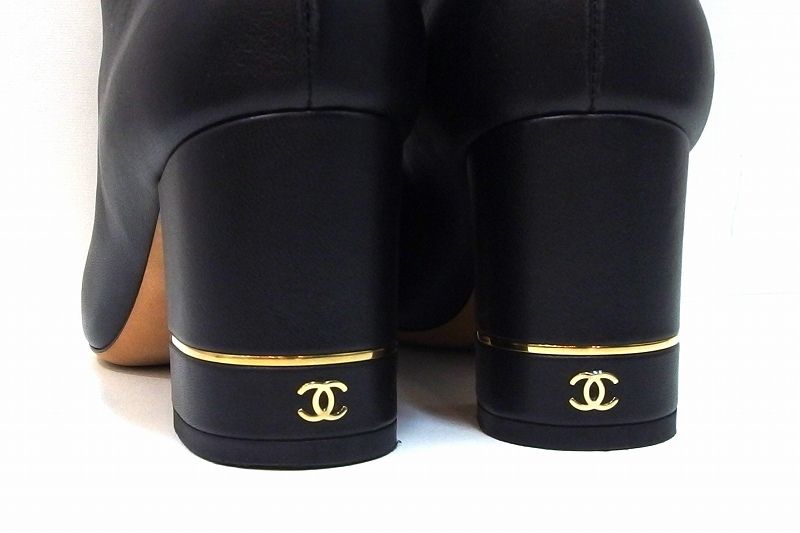◾️専用◾️ シャネル　グリッターロングブーツ　ココマーク　ブラック　38C 中古・古着通販】CHANEL (シャネル) ココマークロングブーツ ブラック