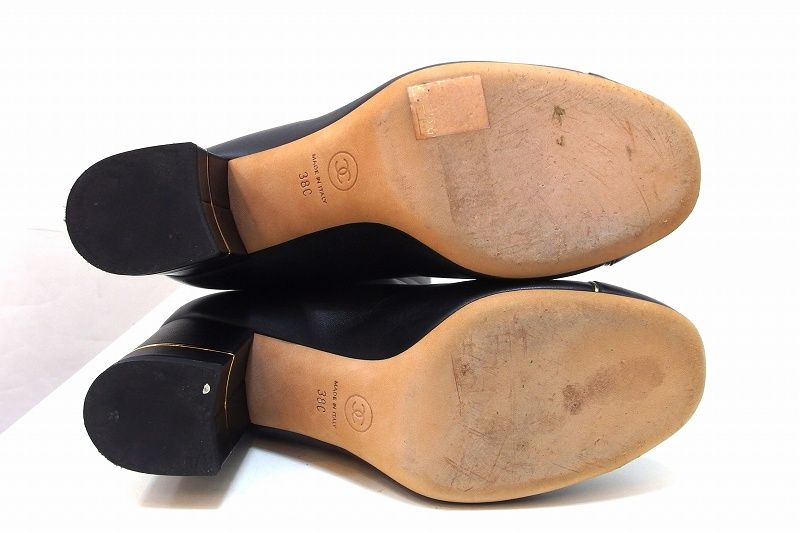 228762】＜ココマーク＞ CHANEL シャネル レザー ラウンドトゥ ロング