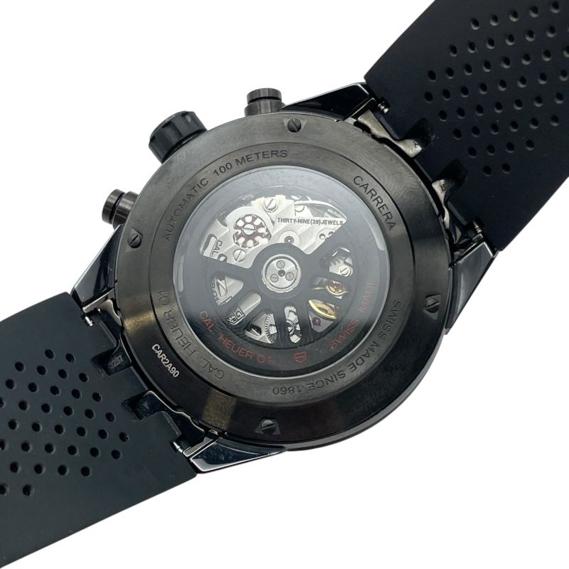 タグ ホイヤー TAG HEUER カレラ キャリバーホイヤー01 クロノグラフ CAR 2 A 90 グレー セラミック 自動巻き メンズ 腕時計