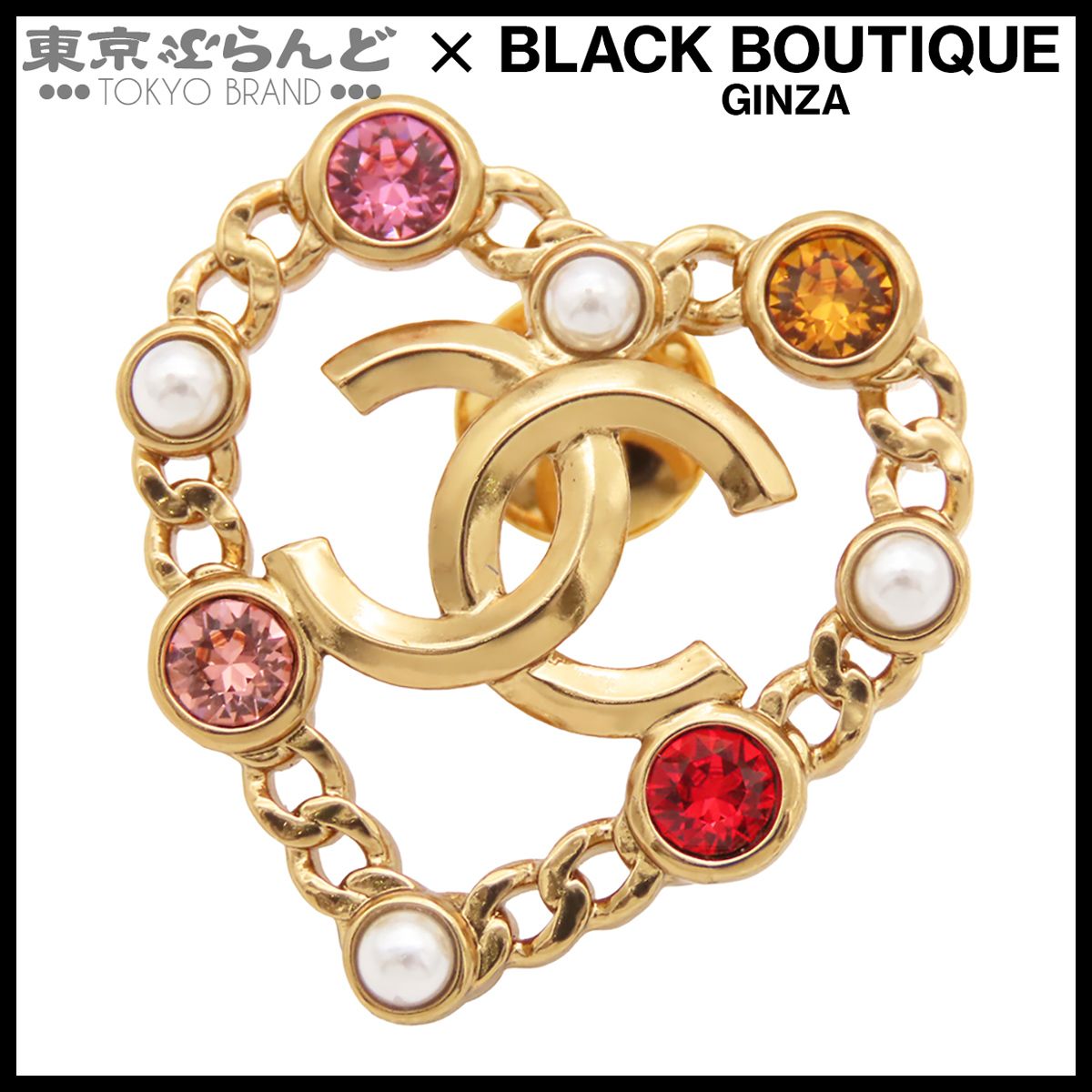 CHANEL シャネル 15P フェイクパール ラインストーンクローバー CHANEL シャネル 15P フェイクパール ラインストーンクローバー