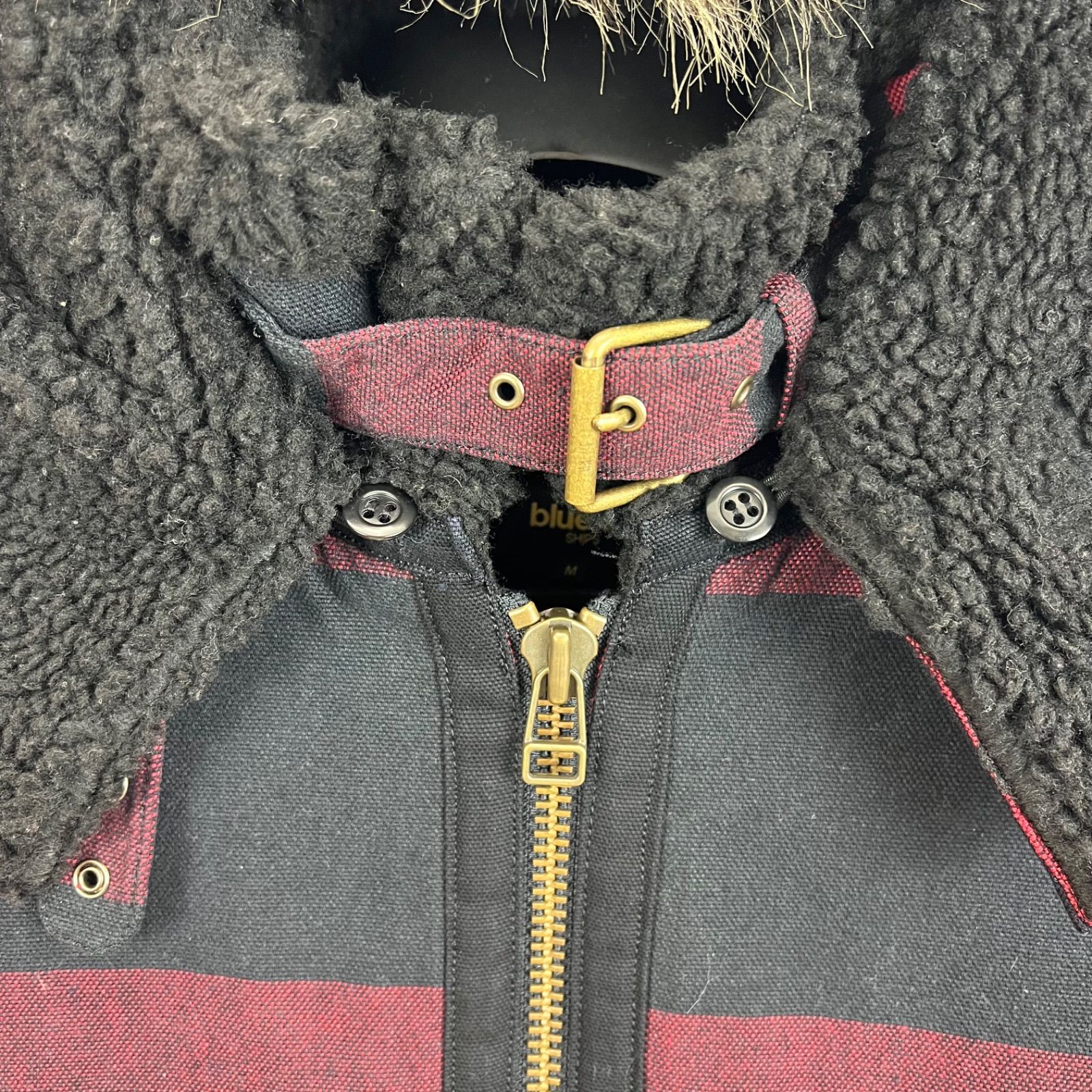 bluelab ships 00s y2k archive Fur hoodie boa jacket M ブルーラブ 