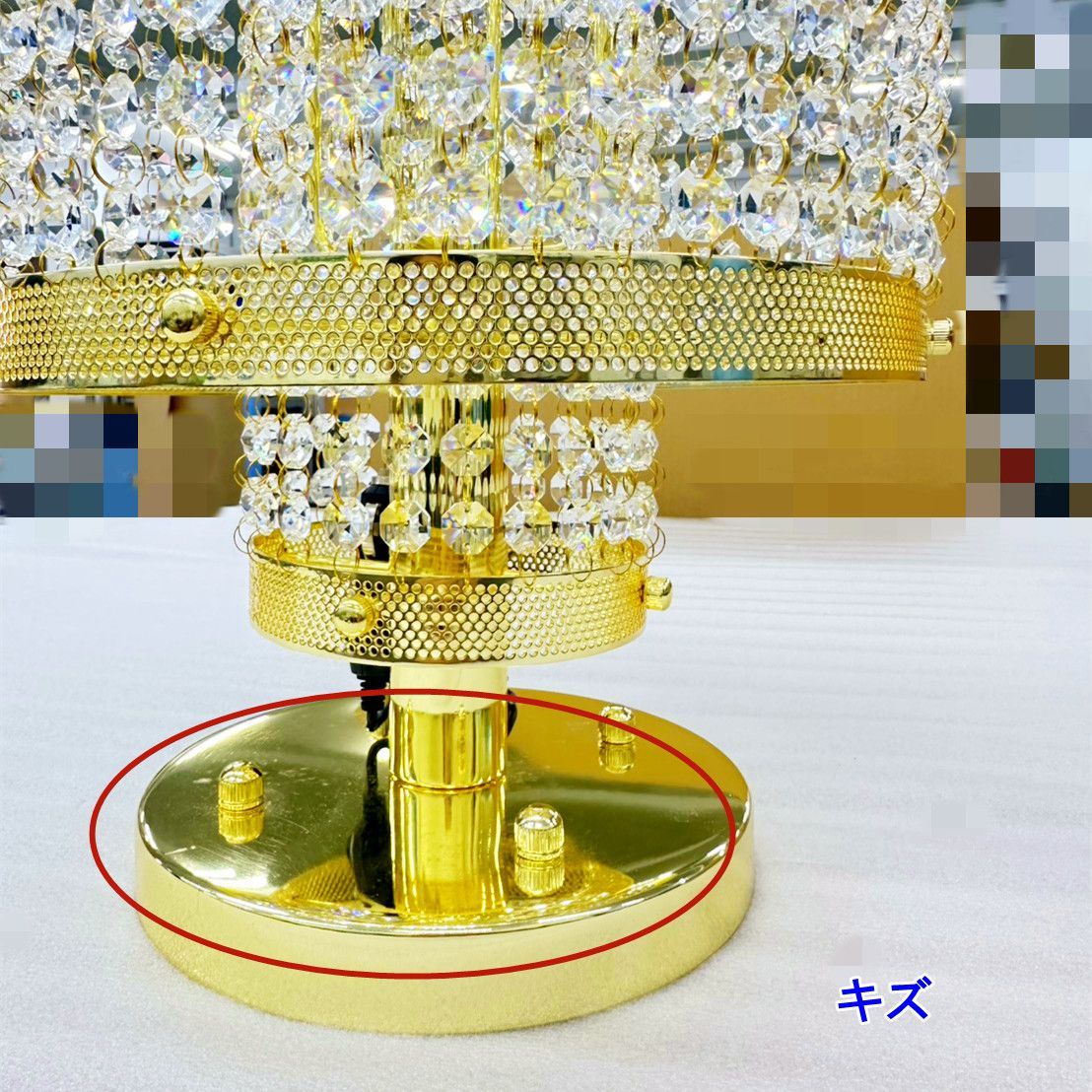 デコトラ　円柱型スタンド　シャンデリア　 送料込み 特価30％オフ 訳アリ品 高品質 円柱型 スタンド シャンデリア 大 フル