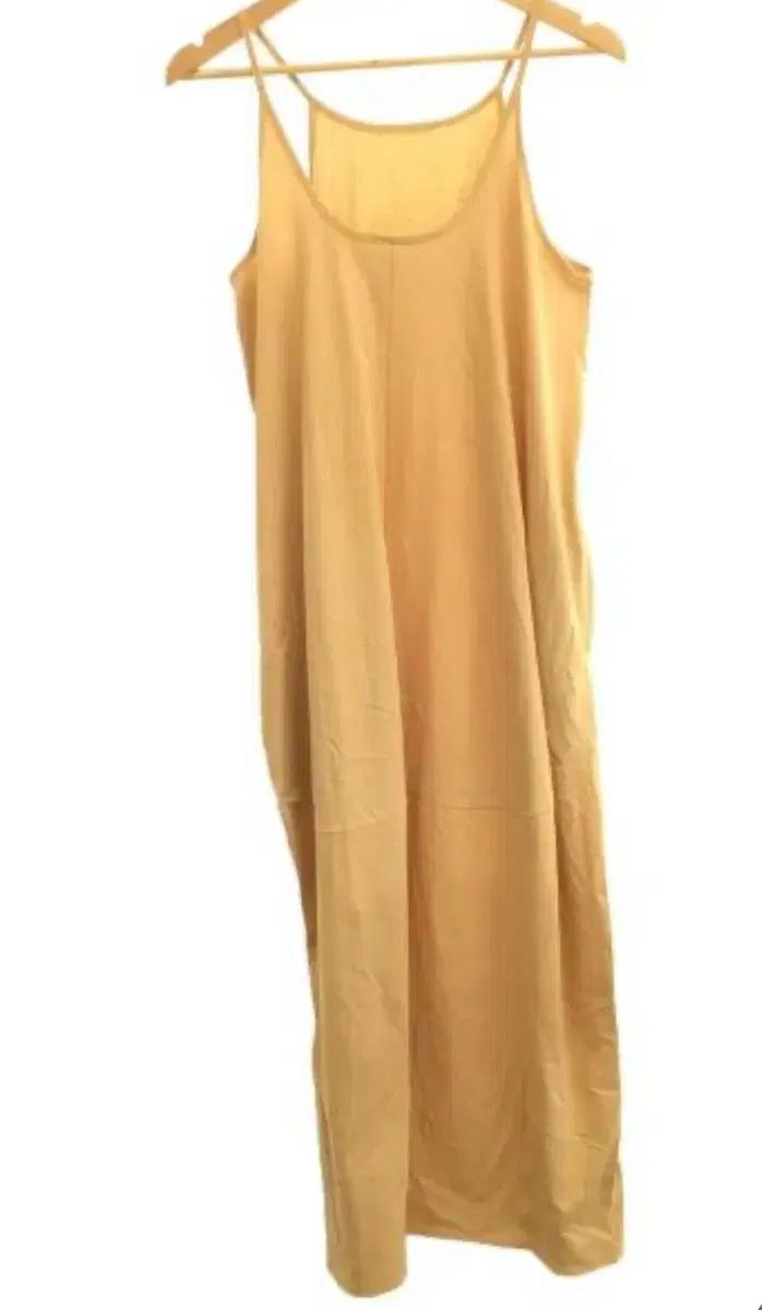 nagonstans ナゴンススタンス イェロー ノースリーブ コットンワンピース