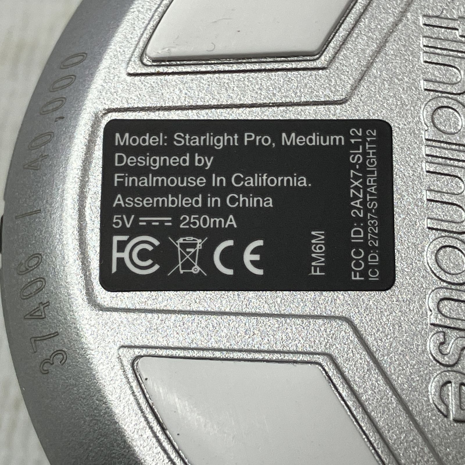  Finalmouse Starlight Pro TenZ ファイナルマウス ゲーミング マウス PC周辺機器 家電 マウス本体 マウス トラックボール