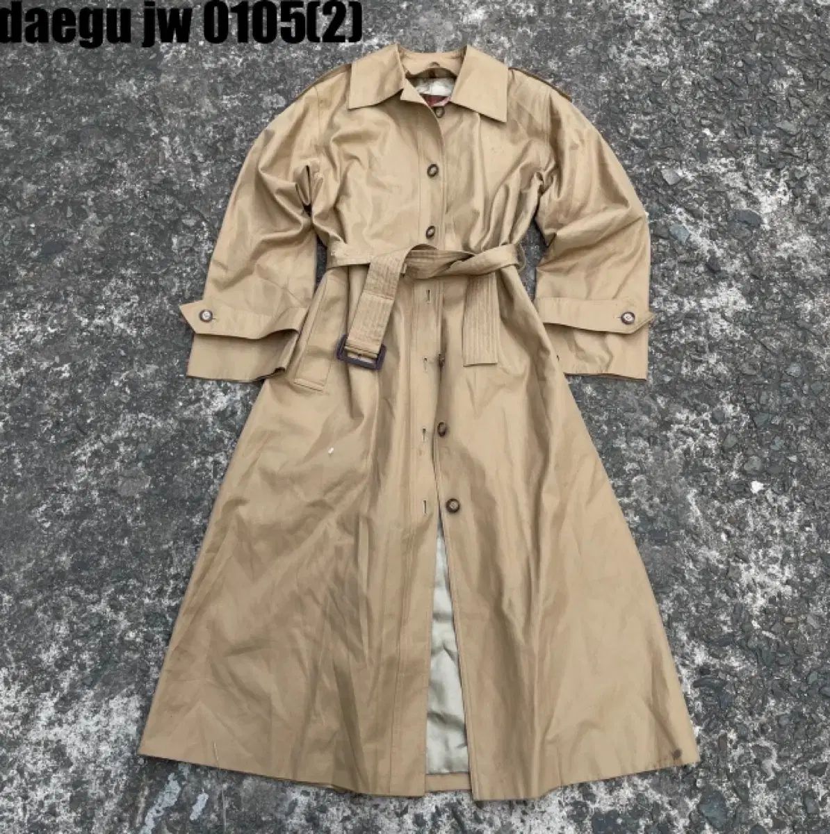 YSL ベージュ ロング トレンチコート m