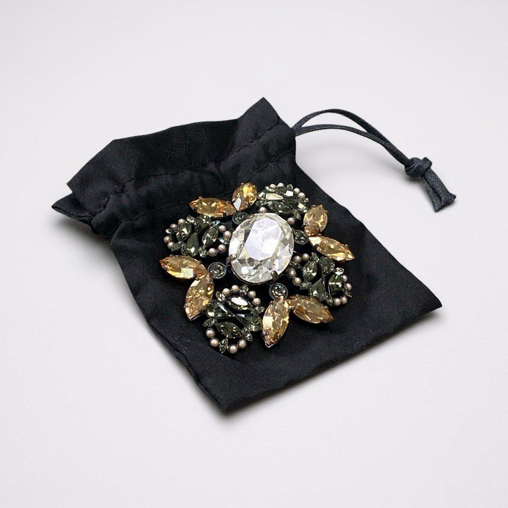 a5 FOXEY フォクシー ビジュー ブローチ ラインストーン アクセサリー