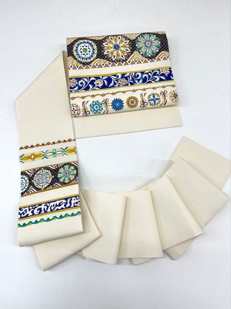  白木染匠 京友禅 九寸名古屋帯 手描き ♥品 正絹 D 293 名古屋帯 帯