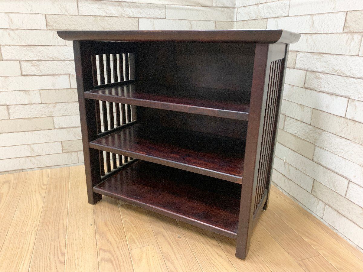 ◇九州民芸家具 収納棚 飾り棚 ラック シェルフ 格子棚 ミズメザクラ