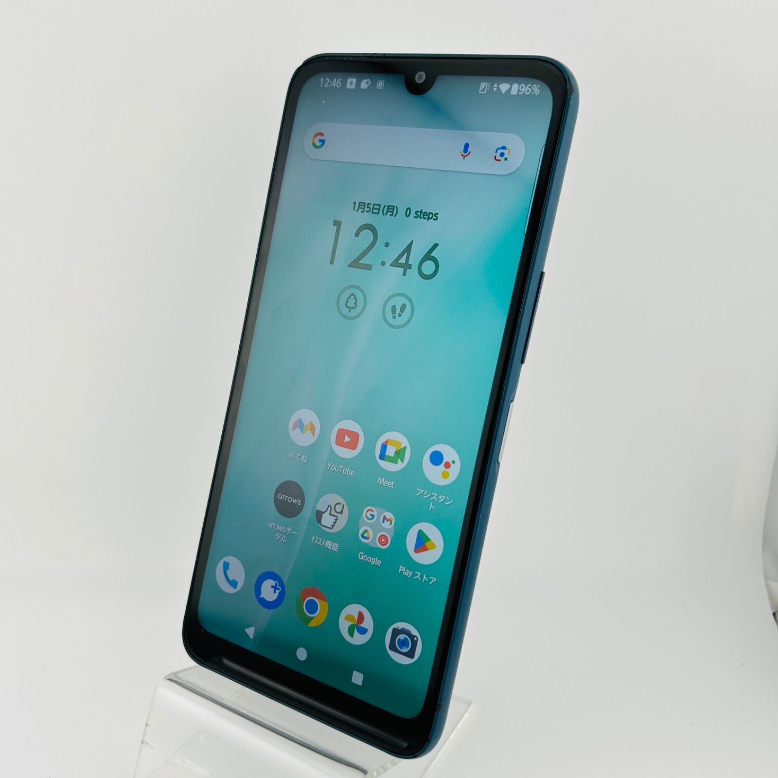 バッテリー良好 arrows We 2 64 GB ネイビーグリーン SIMフリー simロック解除済 白ロム 本体 最短 G 4 207