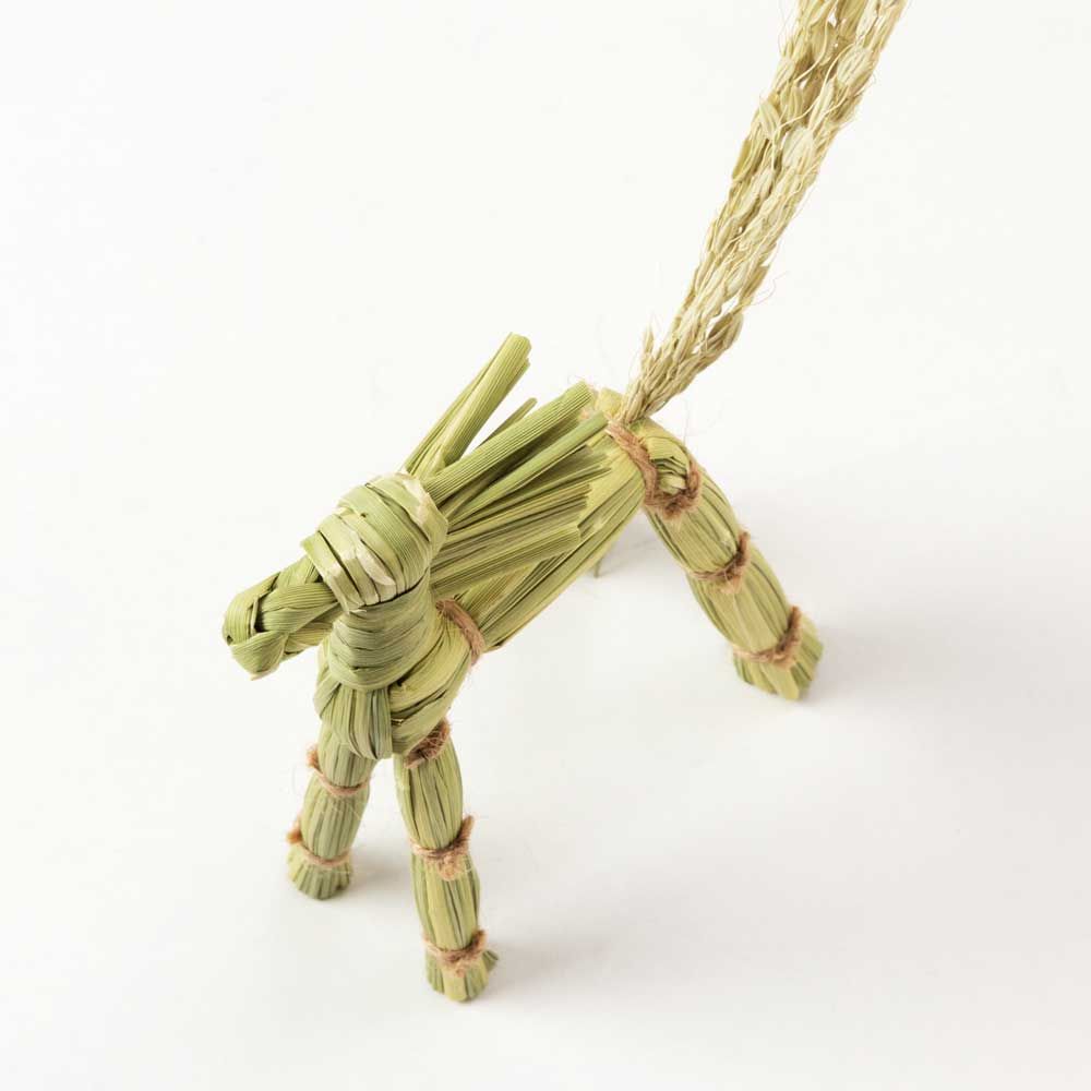 正月しめ飾り わらむ 干支 午／馬九行久（うまくいく） 国産わらの