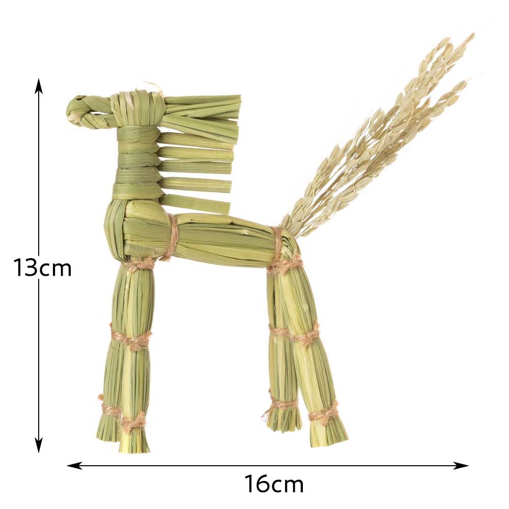 正月しめ飾り わらむ 干支 午／馬九行久（うまくいく） 国産わらの