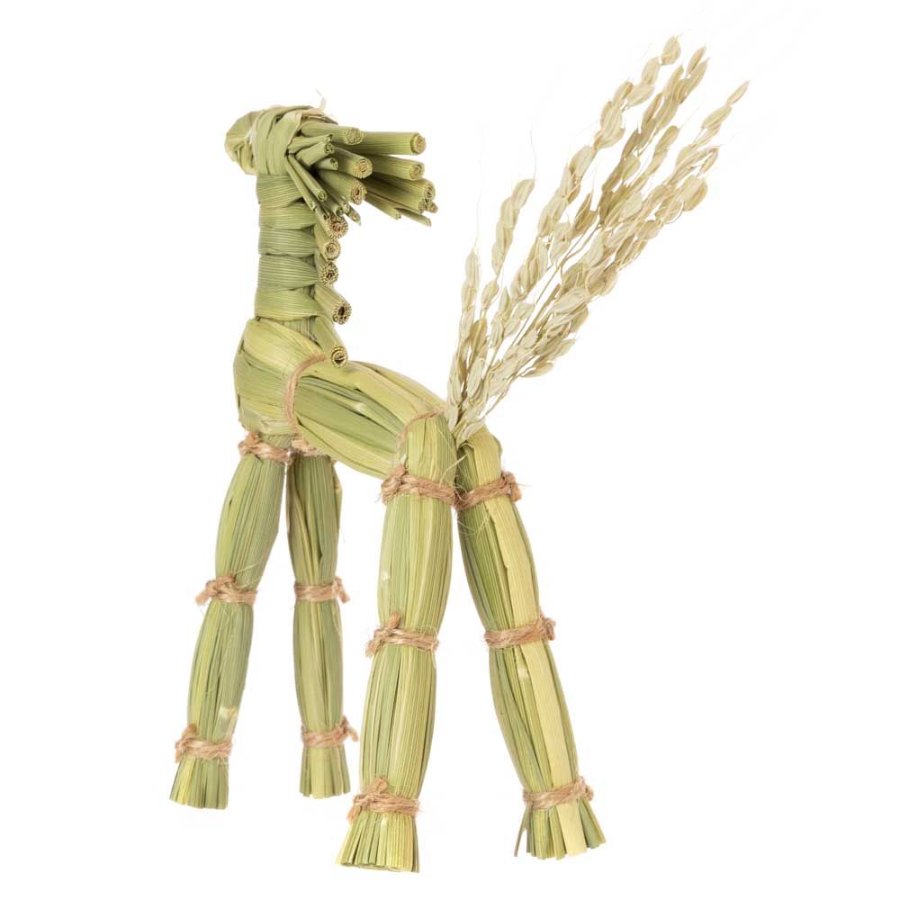 正月しめ飾り わらむ 干支 午／馬九行久（うまくいく） 国産わらの