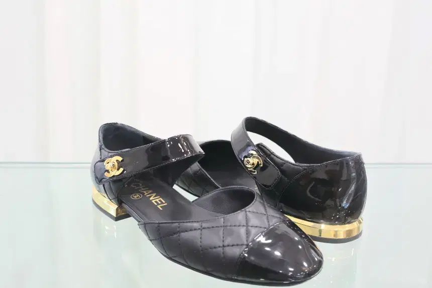 シャネル CCロゴ メリージェーン バレリーナ フラット シューズ G 38441