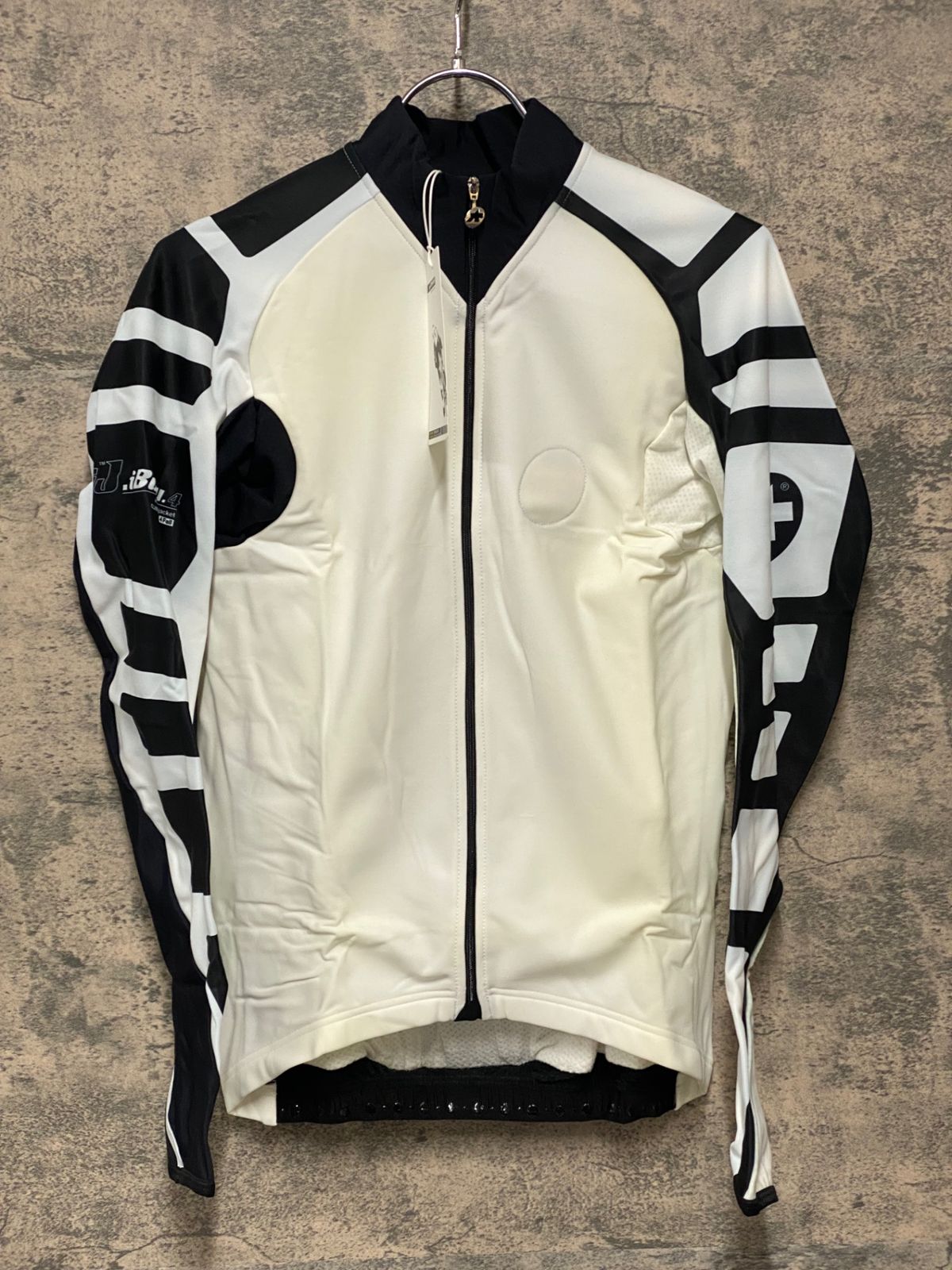 JQ 162 アソス assos iJ tiburu 4 長袖サイクルジャージ 白黒 M 裏起毛