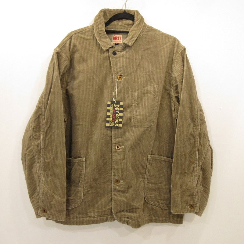 AT DIRTY アットダーティー コーデュロイジャケット WORKERS JACKET ベージュ サイズ L 96
