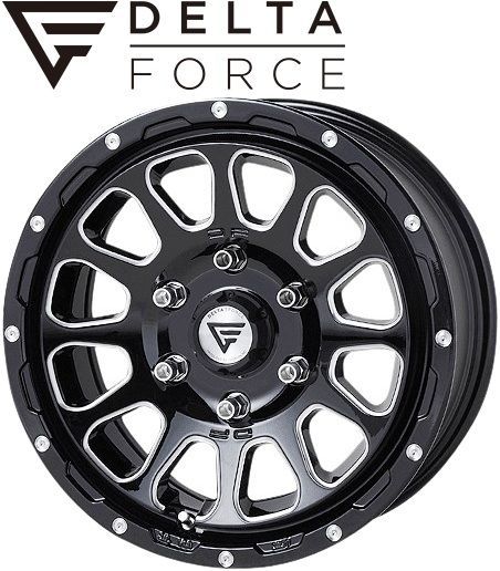 M s FJクルーザー GSJ 15 W DELTA FORCE OVAL 17インチ ホイール 1本 ブラックマシニング 17 x 8 0 J 20 6 139 7 デルタフォース オーバル 社外 パーツ 部品 足回り カスタム エクシズルライン