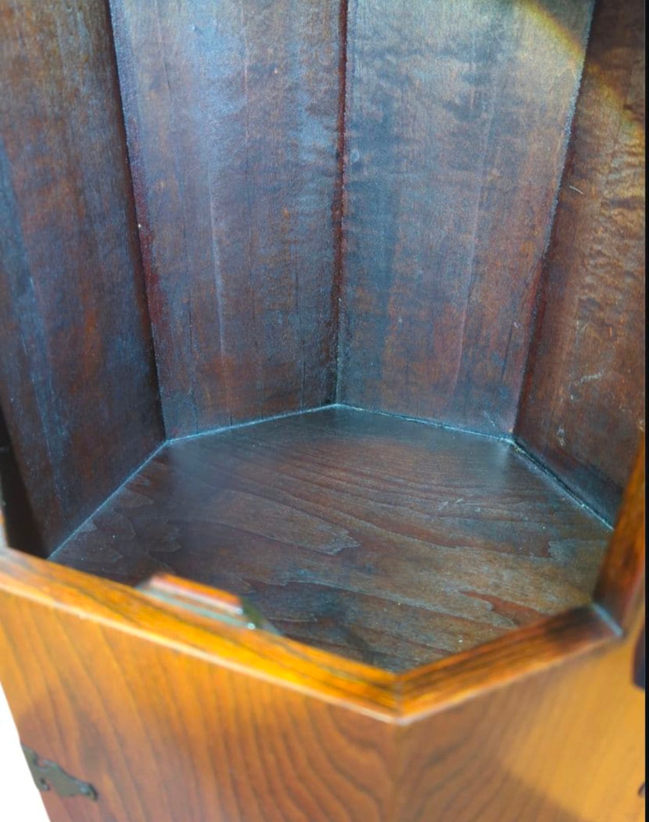 李朝 李朝家具 八角箱 時代物 金具 収納箱 韓国美術 木 木工 木製 帽子