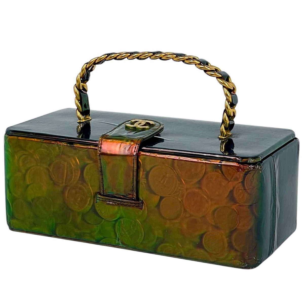 シャネル CHANEL ココマーク バニティ バッグ ホログラム コイン柄