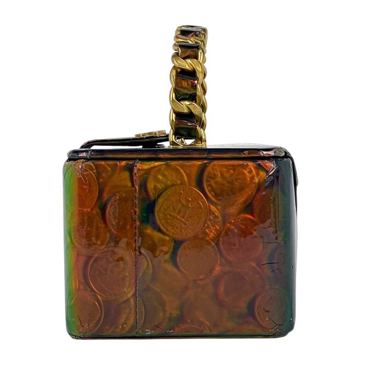 シャネル CHANEL ココマーク バニティ バッグ ホログラム コイン柄