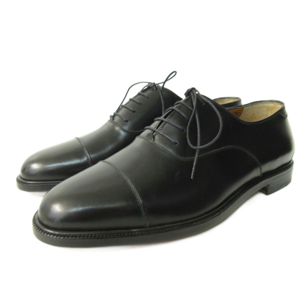 サルヴァトーレフェラガモ Salvatore Ferragamo レザーシューズ 革靴 ストレートチップ 内羽根 ビジネス フォーマル 7 5 25 cm 黒 ブラック 0105