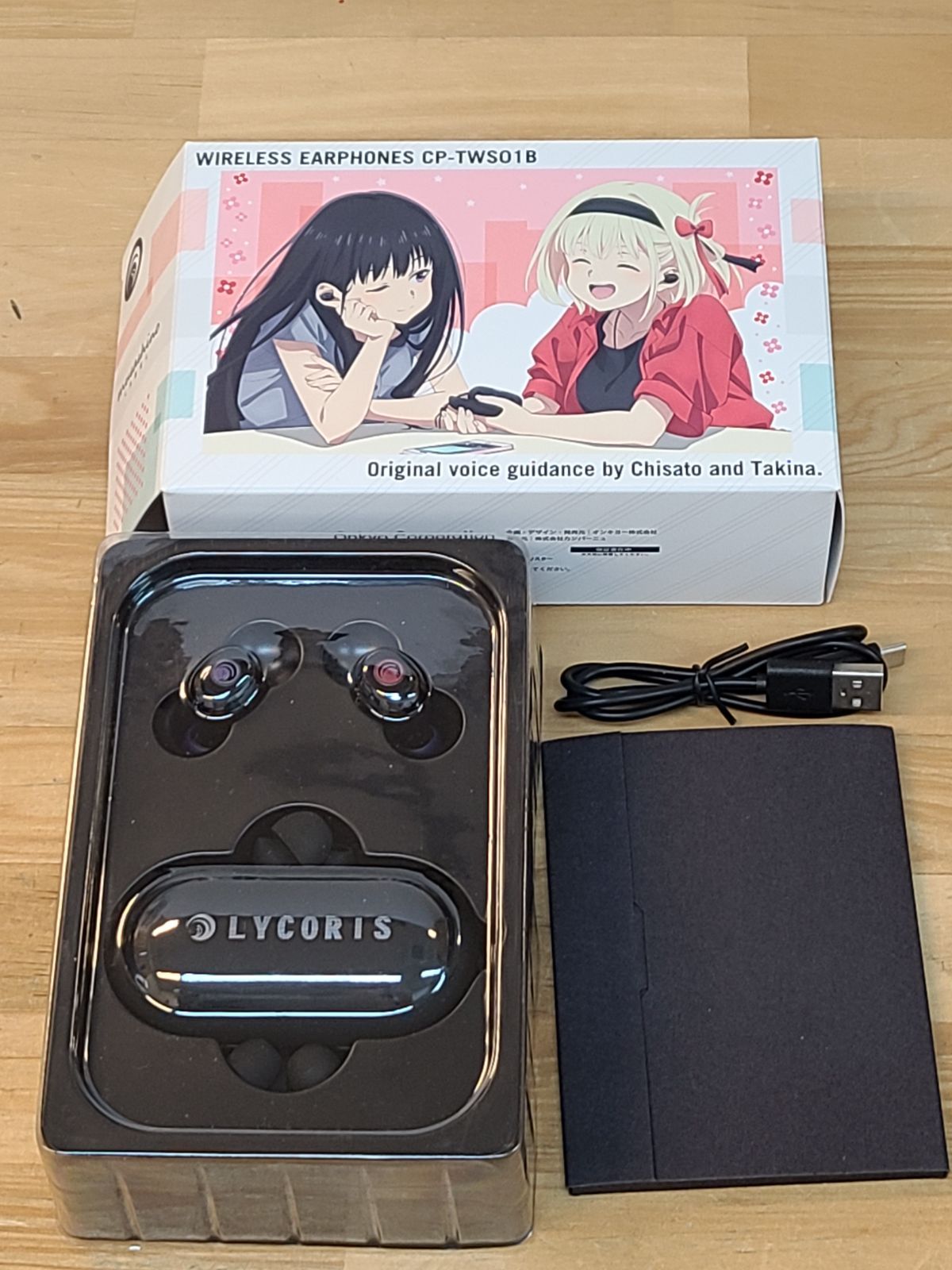 リコリス・リコイル ワイヤレスイヤホン CP-TWS01B 動作OK 【E4409-001